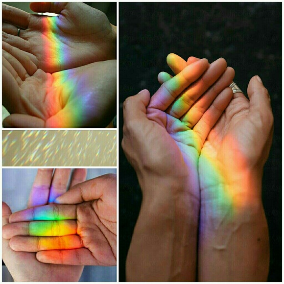 Crystal Angel Rainbow Maker Suncatcher Glowing Sunrise Pink Orange & Gold Window - Picture 7 of 7